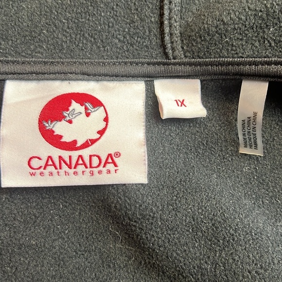 Canada Weather Gear Jacket Womens 1X Black Gray Fleece Full Zip Hoodie Plus NEW - Picture 5 of 10